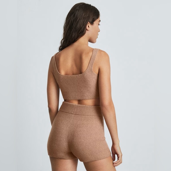 Everlane The Cozy-Stretch Tank In Camel - Picture 3 of 8